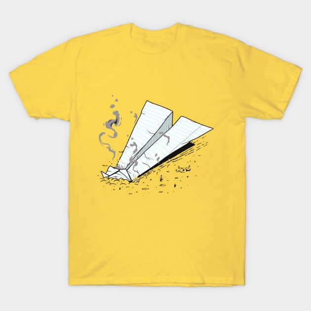 Paper plane crash T-Shirt by Daniac's store